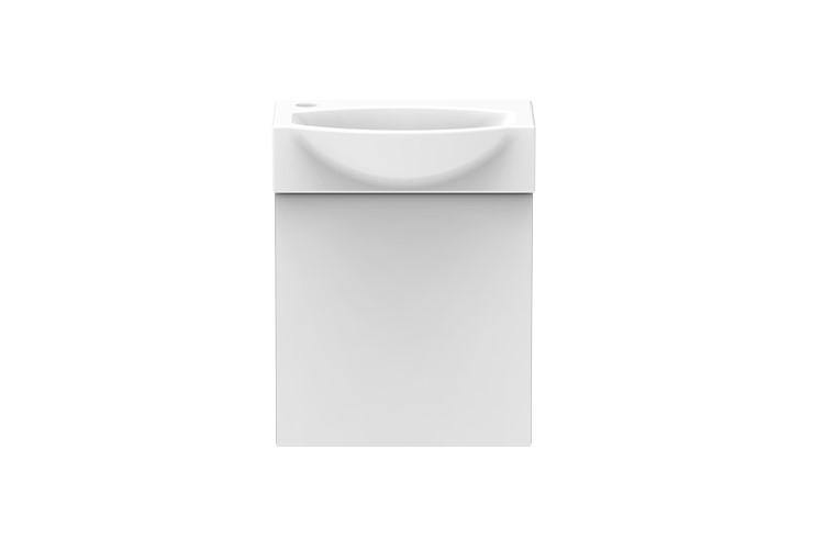 ADP Tiny 400mm Semi Recessed Small Space Vanity - Ideal Bathroom CentreTINSR0400WHWall hung