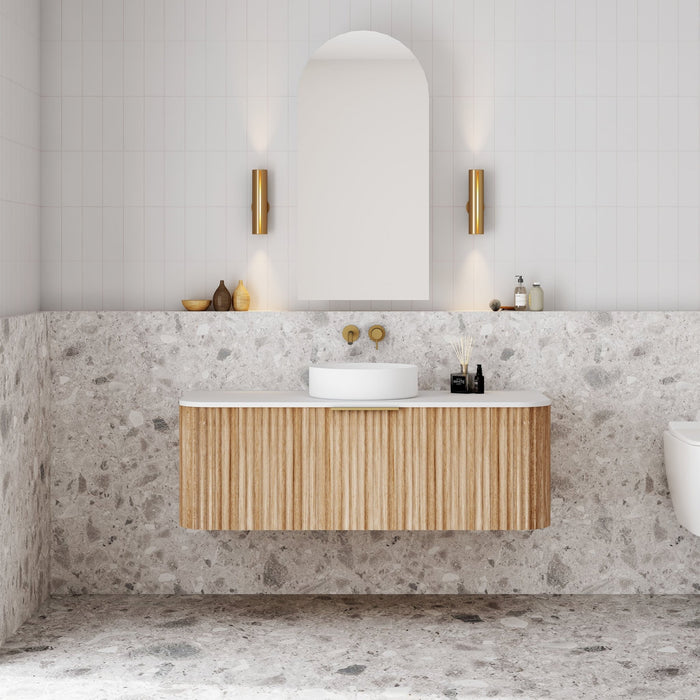 Cassa Design V-Groove Curved Wall Hung Vanity - Ideal Bathroom CentreVGR1200WH-OAK1200mmNatural Oak