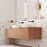 Cassa Design V-Groove Curved Wall Hung Vanity - Ideal Bathroom CentreVGR1800WH-WALNUT1800mmNatural Walnut