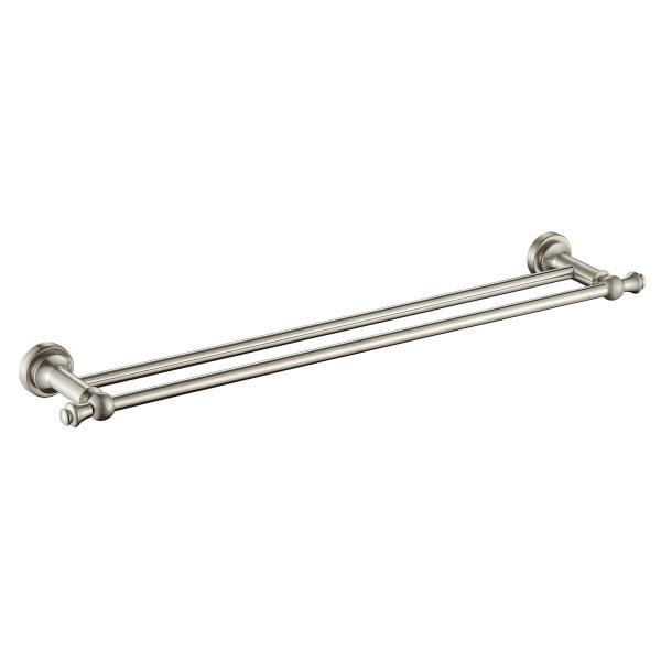 Milano Medoc 600mm Double Towel Rail - Ideal Bathroom CentreMED48BNBrushed Nickel
