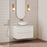Milano Wave Flute Wall Hung Vanity Matte White - Ideal Bathroom CentreWAVE600WHMW600mmCentre Bowl