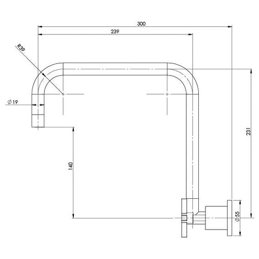 Phoenix Radii Wall Sink Set 300mm - Ideal Bathroom CentreRA810 CHR
