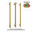 Thermogroup Round Vertical Single Heated Towel Rail - Ideal Bathroom CentreVS900HBGBrushed Gold