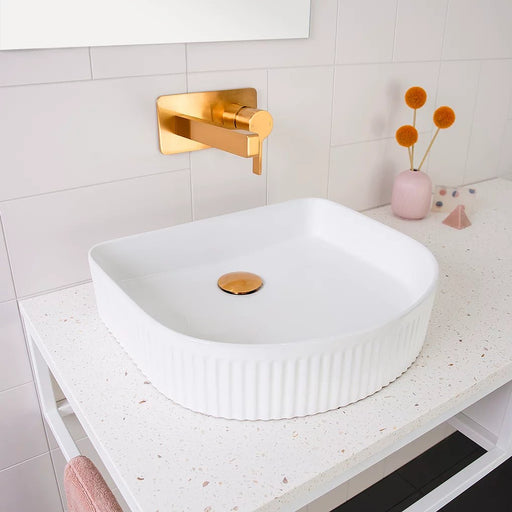 ADP Arch Fluted Ceramic Above Counter Basin - Ideal Bathroom CentreTOPCAFL4136GW