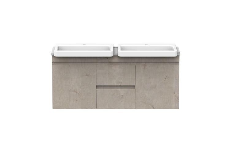 ADP Emporia Semi-Recessed Vanity - Ideal Bathroom CentreEMSRTW200WHD1200mmTwin Wall HungDouble Bowl Basin