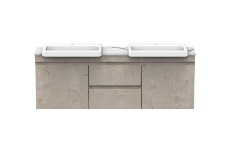 ADP Emporia Semi-Recessed Vanity - Ideal Bathroom CentreEMSRTW1500WHD1500mmTwin Wall HungDouble Bowl Basin