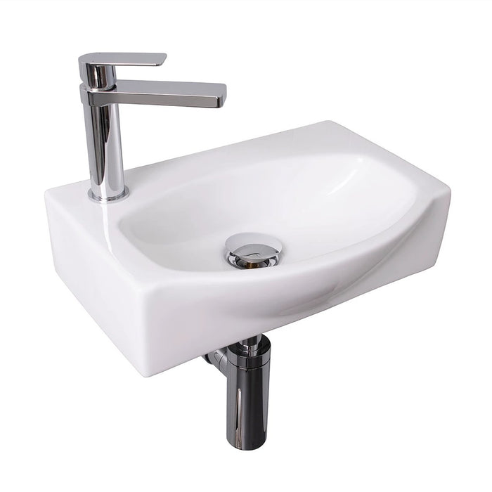 ADP Humphrey Semi-Recessed Ceramic Wall Hung Basin - Ideal Bathroom CentreTOPCHUMSRWH