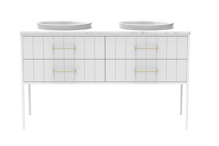 ADP Ivy All Drawer Freestanding Vanity - Ideal Bathroom CentreIVYFAW1500FMDCP1500mmDouble Bowl Basin