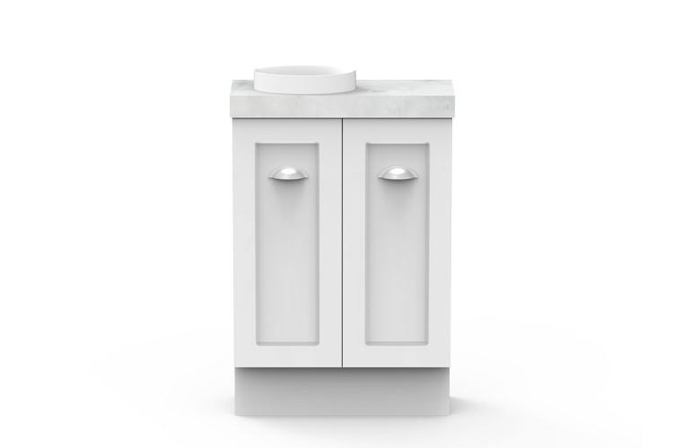 ADP Madison Mini Small Space Vanity - Ideal Bathroom CentreMADM0600WKLG600mmGloss WhiteLeft Hand Bowl