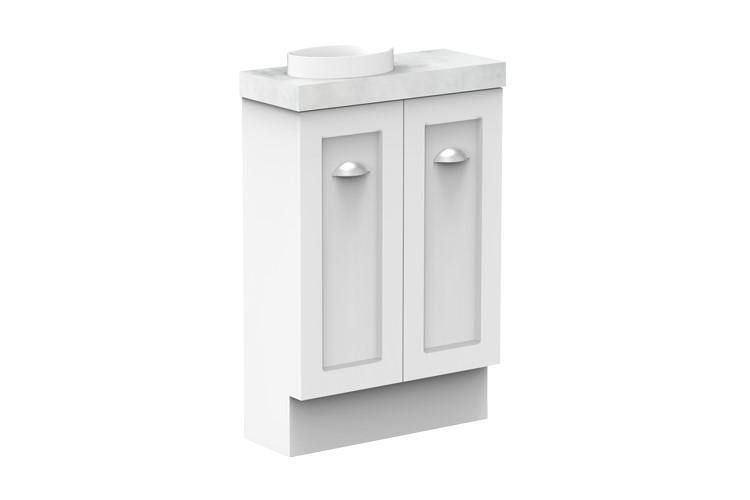 ADP Madison Mini Small Space Vanity - Ideal Bathroom CentreMADM0600WKLM600mmMatte WhiteLeft Hand Bowl