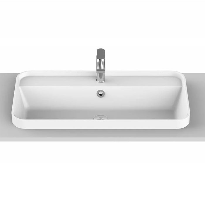 ADP Miya Solid Surface Semi Inset Basin - Ideal Bathroom CentreTOPSMIIN75WMMatte White750mm