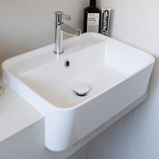 ADP Miya Solid Surface Semi-Recessed Basin - Ideal Bathroom CentreTOPSMISR55WGGloss White550mm