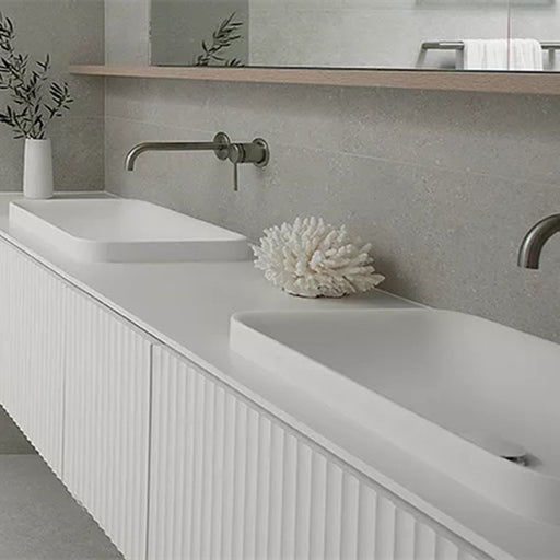 ADP Pride Solid Surface Semi Inset Basin - Ideal Bathroom CentreTOPTPRI5537-TSMatte White
