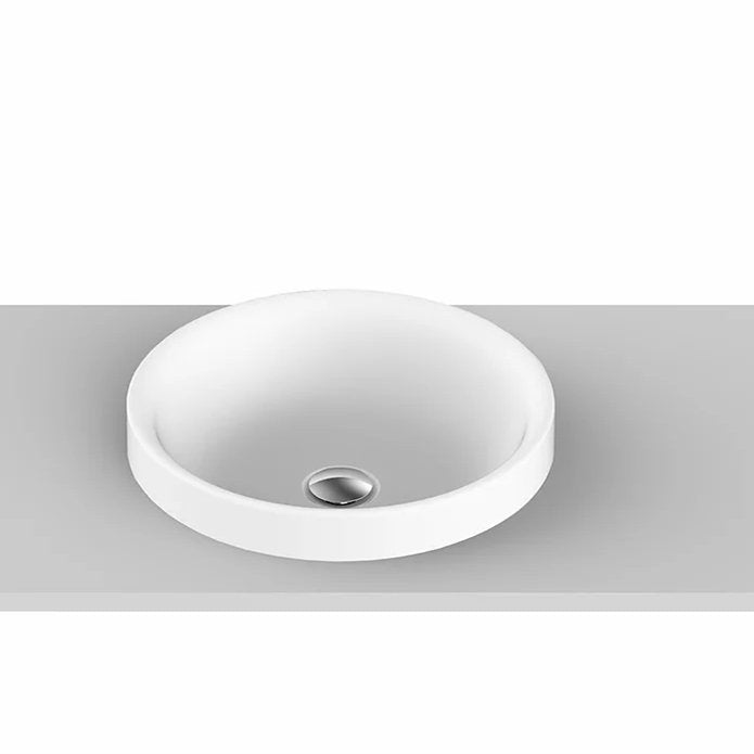 ADP Respect Solid Surface Semi Inset Basin - Ideal Bathroom CentreTOPTRES400-TSMatte White