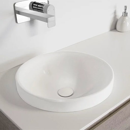 ADP Respect Solid Surface Semi Inset Basin - Ideal Bathroom CentreTOPTRES400-GGloss White
