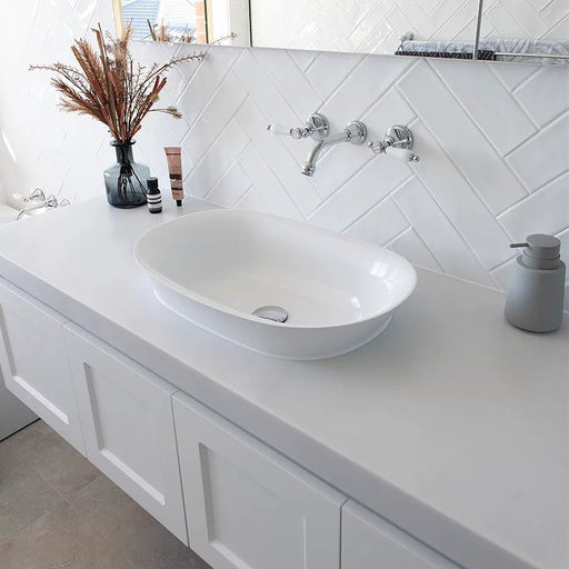 ADP Rise Solid Surface Semi Inset Basin - Ideal Bathroom CentreTOPPRIS5636WMMatte White