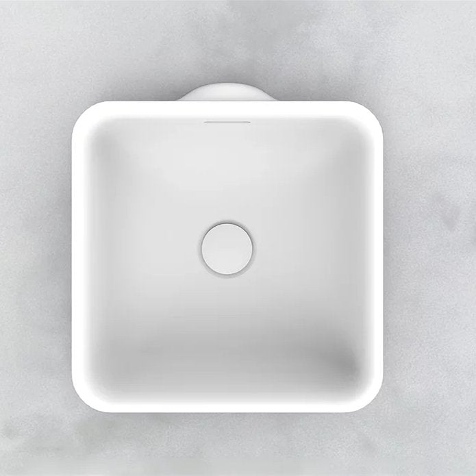 ADP Sava Solid Surface Semi Inset Basin - Ideal Bathroom CentreTOPSSAV3232WGMatte White