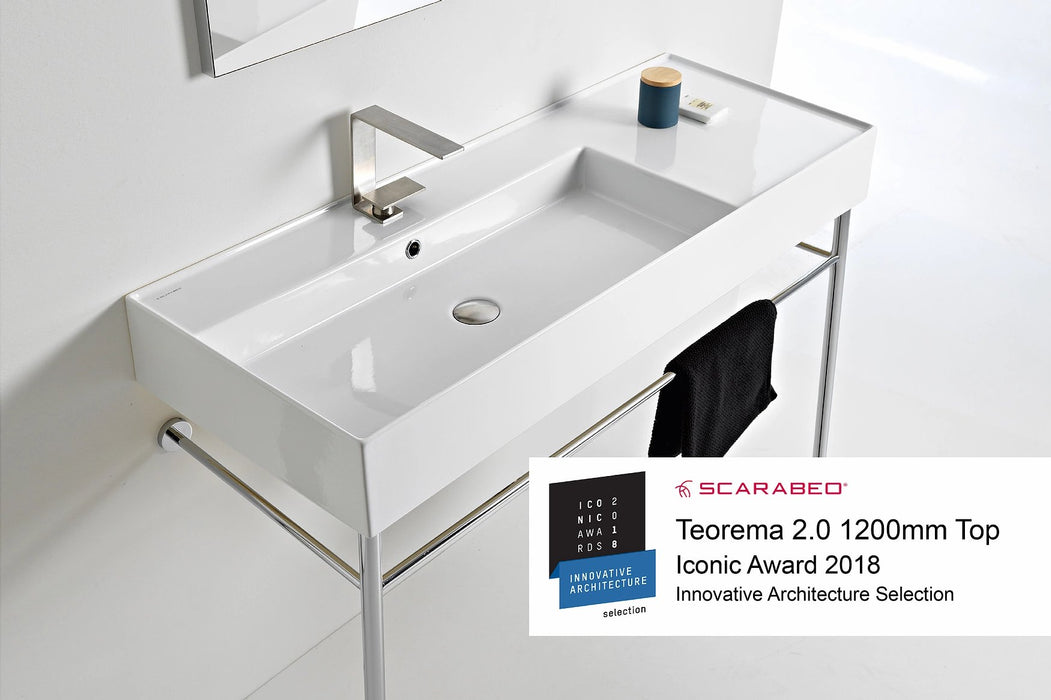ADP Teorema 1200mm Ceramic Wall Hung Basin - Ideal Bathroom CentreTOPCTEO120GWCCentre Bowl1 Tap Hole