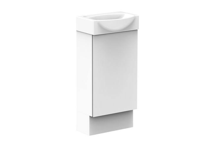 ADP Tiny 400mm Semi Recessed Small Space Vanity - Ideal Bathroom CentreTINSR0400WKFreestanding (Detachable Kickboard)