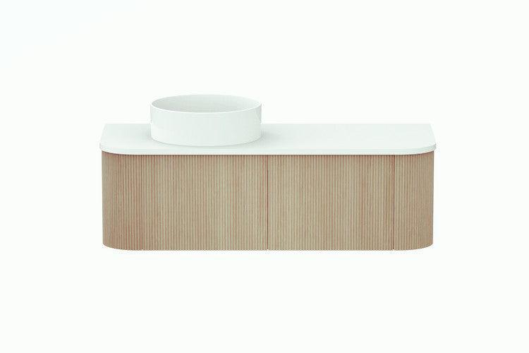 ADP Waverley Curved Wall Hung Vanity - Ideal Bathroom CentreWAVFAS1200WHLCP1200mmLeft Hand BasinCoastal Oak