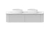 ADP Waverley Curved Wall Hung Vanity - Ideal Bathroom CentreWAVFAS1500WHDCP1500mmDouble Bowl BasinUltra White Matte
