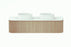 ADP Waverley Curved Wall Hung Vanity - Ideal Bathroom CentreWAVFAS1500WHDCP1500mmDouble Bowl BasinCoastal Oak