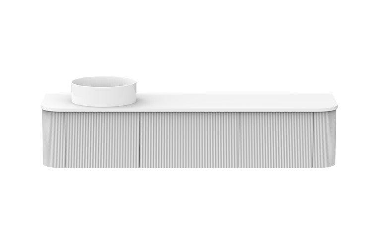 ADP Waverley Curved Wall Hung Vanity - Ideal Bathroom CentreWAVFAS1800WHLCP1800mmLeft Hand BasinUltra White Matte