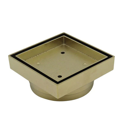 Bounty Brassware Bermuda Standard Floor Waste 100mm Brushed Gold - Ideal Bathroom Centre11101.23