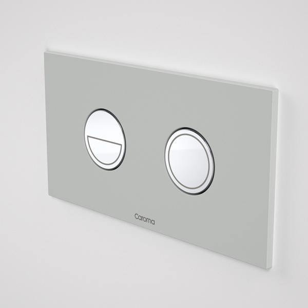 Caroma Invisi Series II Round Dual Flush Plate & Buttons (Metal) - Ideal Bathroom Centre237088LGLight Grey