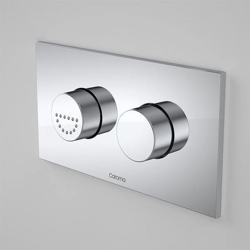 Caroma Invisi Series II Round Dual Flush Plate & Raised Care Buttons (Plastic) - Ideal Bathroom Centre237011CChrome