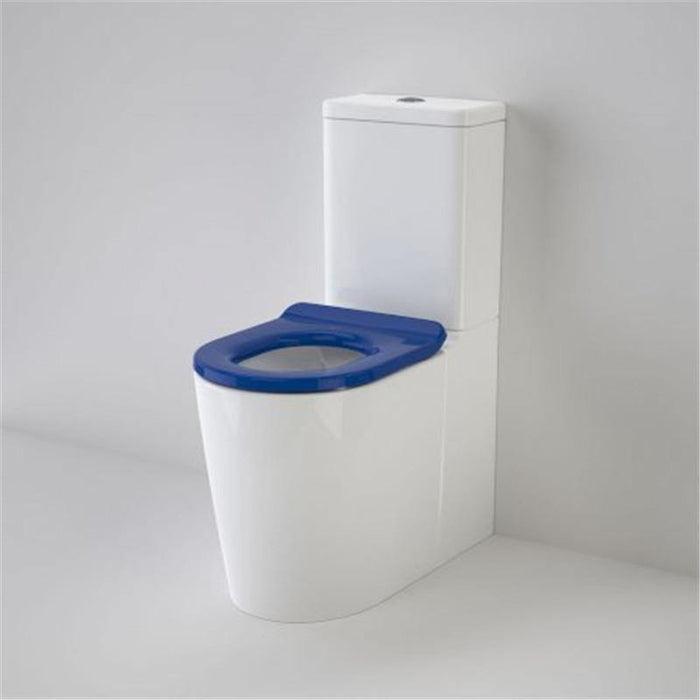 Caroma Liano Cleanflush Easy Height Wall Faced Toilet Suite - Ideal Bathroom Centre766400SBCare Single Flap Seat - Sorrento Blue