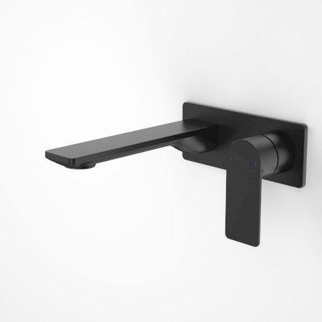 Caroma Urbane II 180mm Wall Basin/ Bath Mixer-Square Cover Plate - Ideal Bathroom Centre99632B6AMatte Black