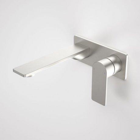 Caroma Urbane II 180mm Wall Basin/ Bath Mixer-Square Cover Plate - Ideal Bathroom Centre99632BN6ABrushed Nickel
