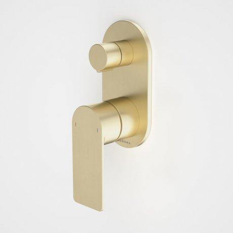 Caroma Urbane II Bath/ Shower Mixer With Diverter-Oval Cover Plate - Ideal Bathroom Centre99656BBBrushed Brass