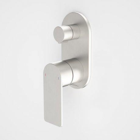 Caroma Urbane II Bath/ Shower Mixer With Diverter-Oval Cover Plate - Ideal Bathroom Centre99656BNBrushed Nickel