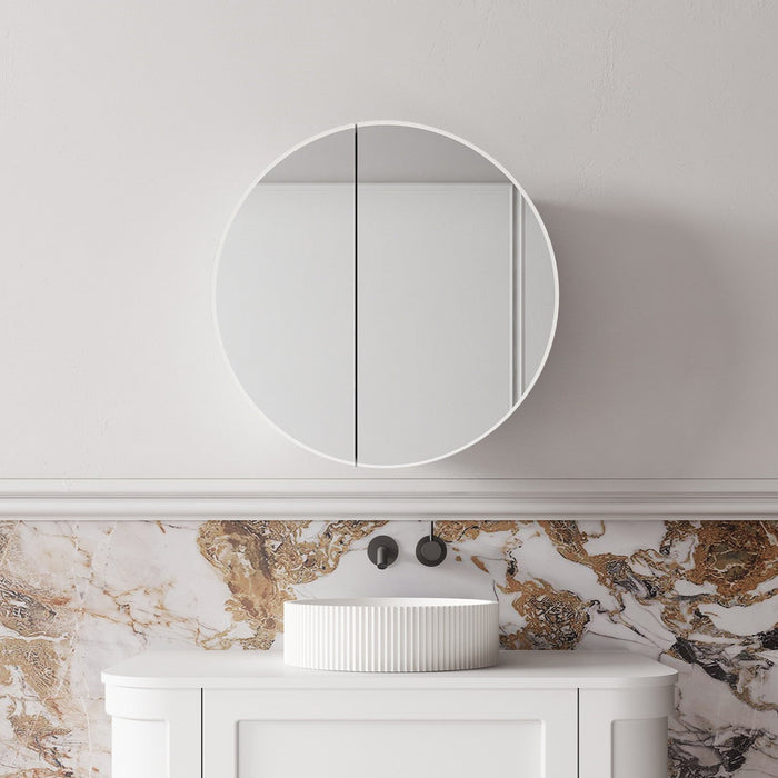 Cassa Design Auris Round Shaving Cabinet - Ideal Bathroom CentreAURIS600MWMatte White600mm