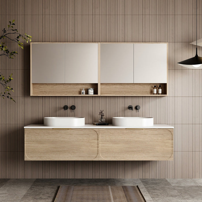 Cassa Design Ciciero Shaving Cabinet - Ideal Bathroom CentreCIC1500M-WALNUT1500mmNatural Walnut