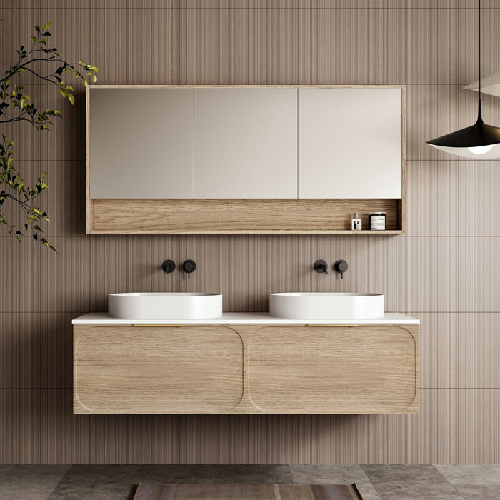 Cassa Design Ciciero Shaving Cabinet - Ideal Bathroom CentreCIC1200M-WALNUT1200mmNatural Walnut