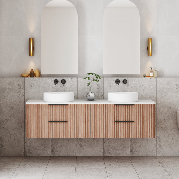 Cassa Design Gravity Curved Wall Hung Vanity - Ideal Bathroom CentreGRA1500WH-WALNUT1500mmNatural Walnut