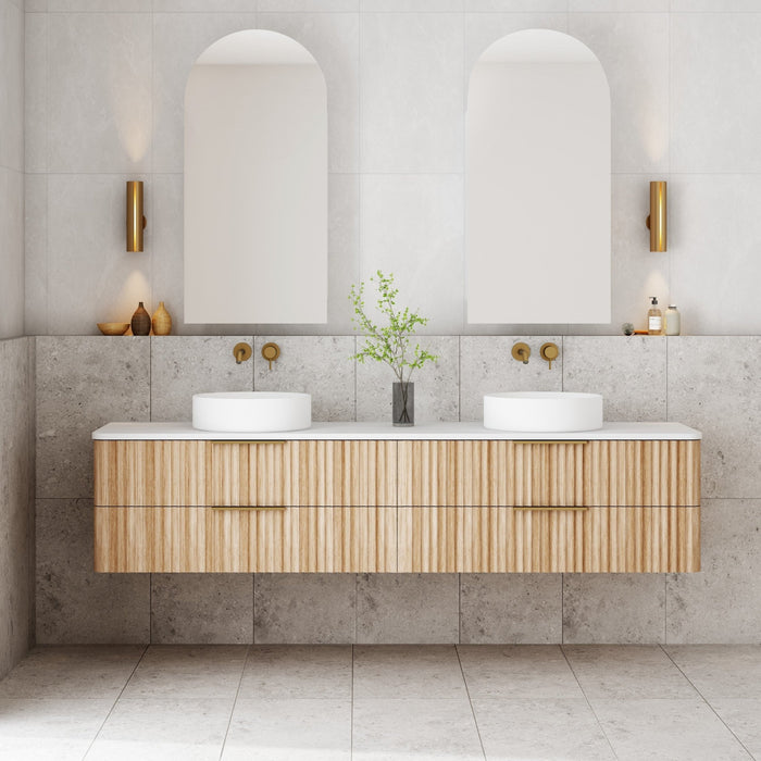 Cassa Design Gravity Curved Wall Hung Vanity - Ideal Bathroom CentreGRA1800WH-OAK1800mmNatural Oak