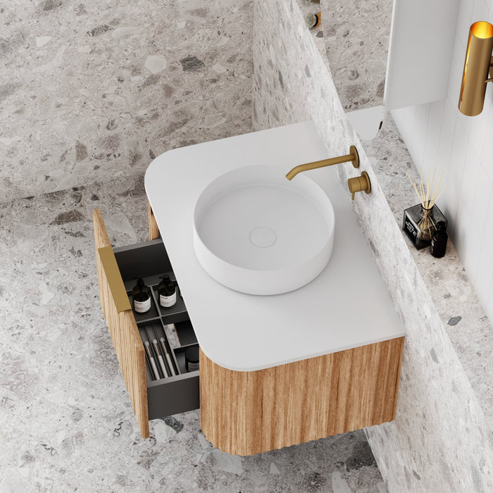 Cassa Design V-Groove Curved Wall Hung Vanity - Ideal Bathroom CentreVGR750WH-OAK750mmNatural Oak