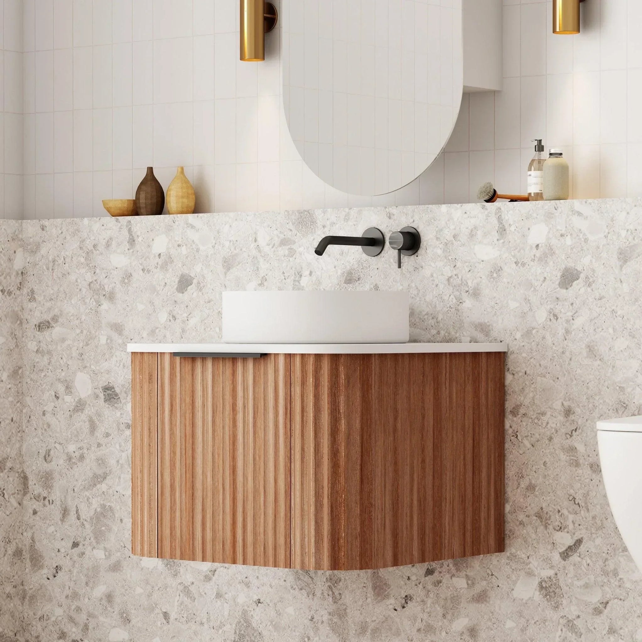 Cassa Design VGroove Curved Wall Hung Vanity — Ideal Bathroom Centre