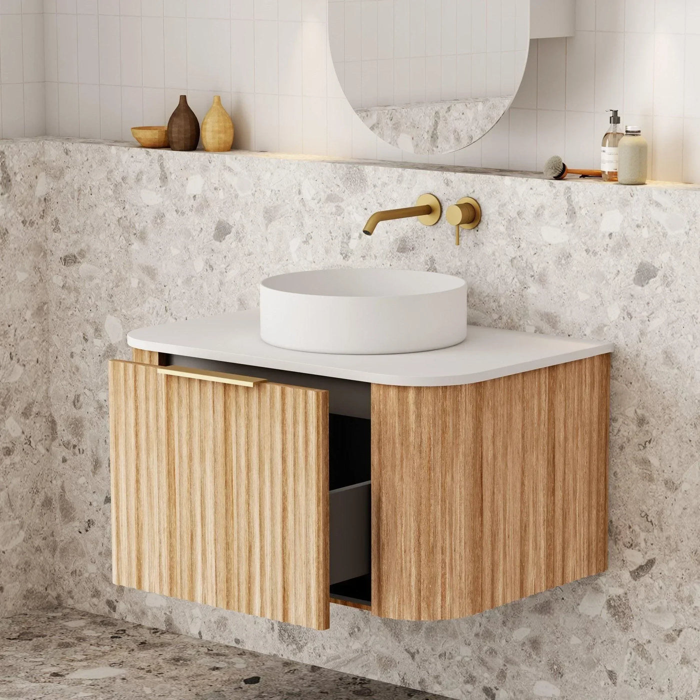 Cassa Design VGroove Curved Wall Hung Vanity — Ideal Bathroom Centre