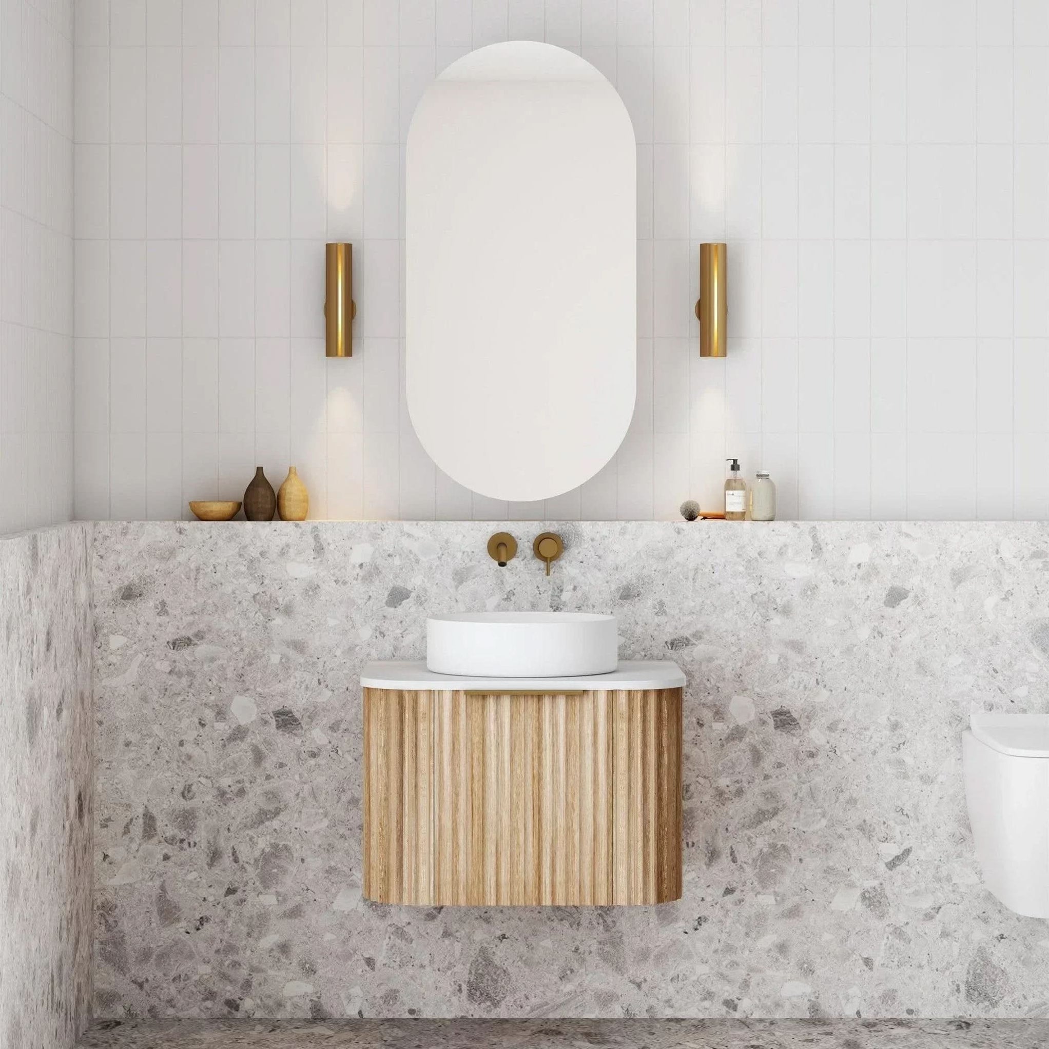 Cassa Design V-Groove Curved Wall Hung Vanity | Ideal Bathroom Centre
