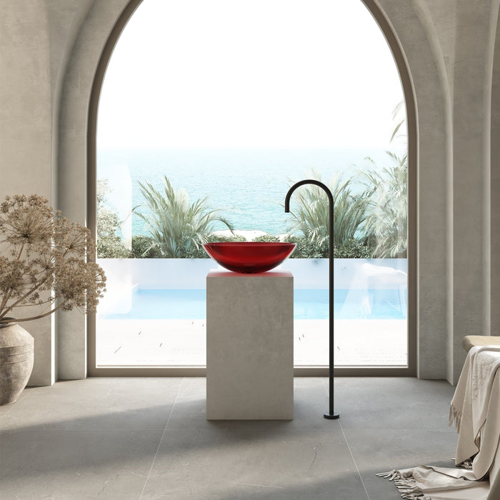 Cassa Design Wow Oval Translucency Resin Stone Basin - Ideal Bathroom CentreSBO5036VRVivid Red