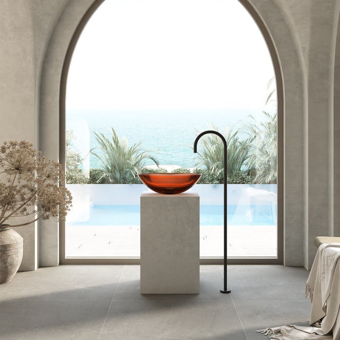 Cassa Design Wow Oval Translucency Resin Stone Basin - Ideal Bathroom CentreSBO5036ABAmber Brown