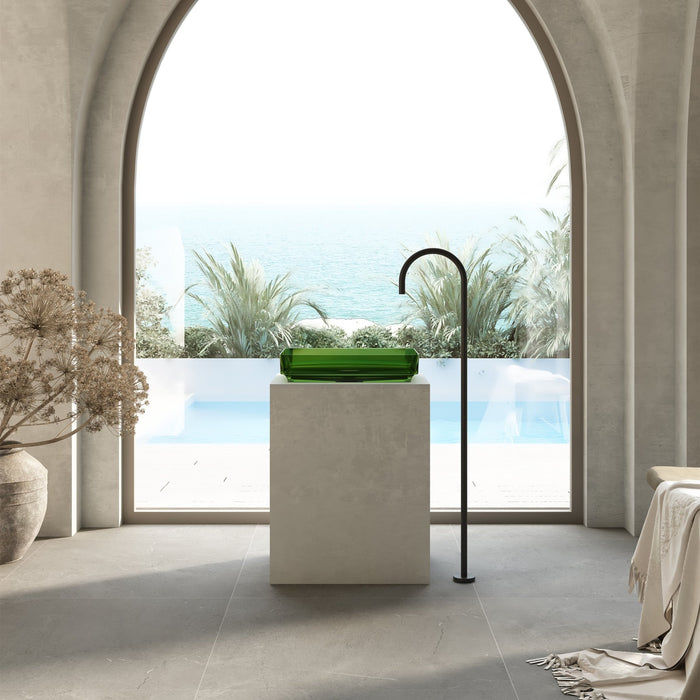 Cassa Design Wow Rectangular Translucency Resin Stone Basin - Ideal Bathroom CentreSBS5036EGEmerald Green