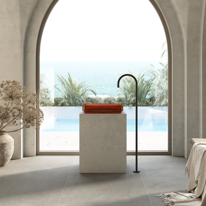 Cassa Design Wow Rectangular Translucency Resin Stone Basin - Ideal Bathroom CentreSBS5036ABAmber Brown