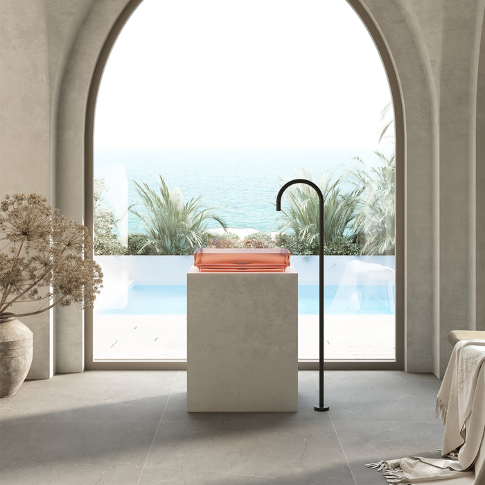 Cassa Design Wow Rectangular Translucency Resin Stone Basin - Ideal Bathroom CentreSBS5036FPFaint Pink