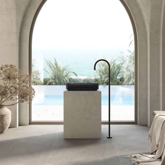 Cassa Design Wow Rectangular Translucency Resin Stone Basin - Ideal Bathroom CentreSBS5036MBMorion Black